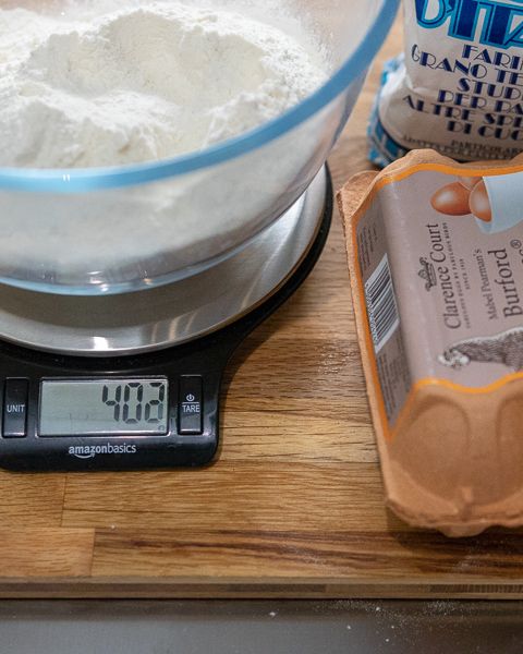 Weigh out the flour