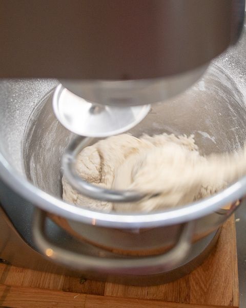 Start the dough in the mixer